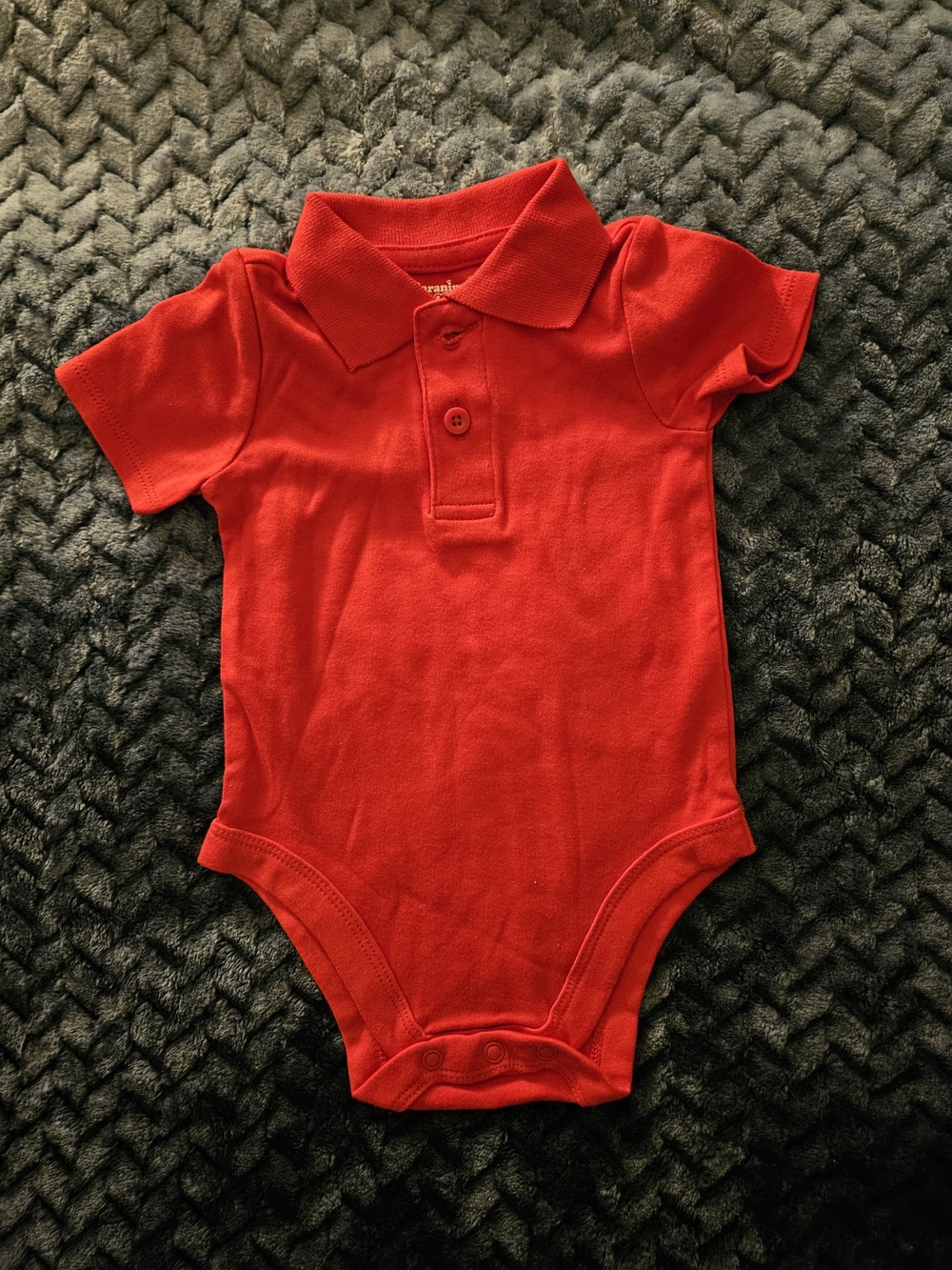 Garanimals Red Polo One-Piece Bodysuit